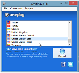Overplay VPN UI