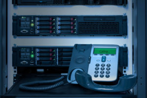 VOIP Phone (IP Phone) in data center room