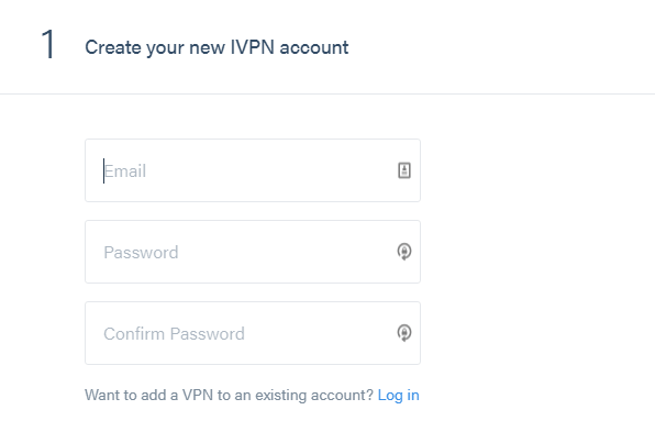 providing an email address and password